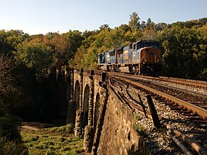 Engines on the Thomas Viaduct (Elkridge, MD)
