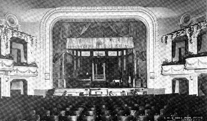 Englert Theatre interior showing box seating, 1918