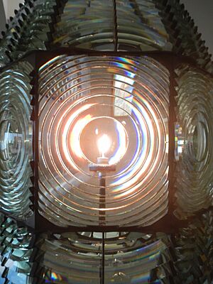 Fire Island Light, the original Fresnel lens