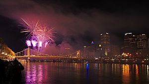 Fireworks at the Pittsburgh Light Up Night 2015