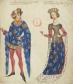 Français 22297, fol. 17, Jean I de Bourbon et son épouse.jpeg