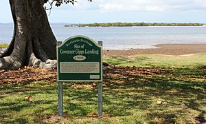 G.J. Walter Park Governor Gipps Sign & Cassim Island in background 3 c