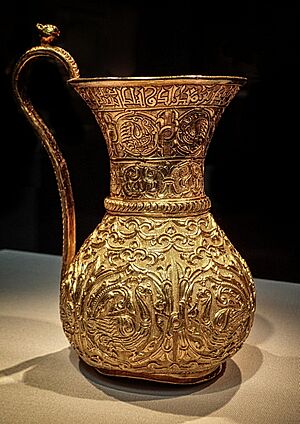 Gold Ewer Iran Buyid Period Third quarter of 10th century CE (cleaned up)