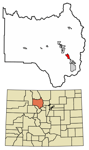 Location of the Tabernash CDP in Grand County, Colorado.