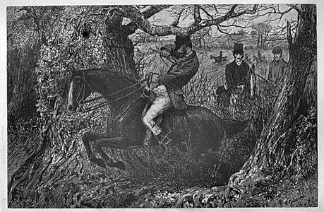 Illust by Edgar Giberne for Riding Recollections by George John Whyte-Melville-An easy place under a tree