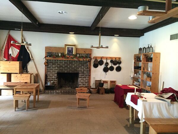 Image inside barracks fireplace Fort McAllister