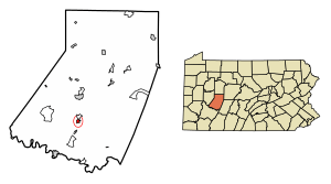 Location in Indiana County, Pennsylvania