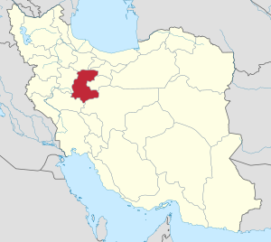 Location of Markazi province in Iran