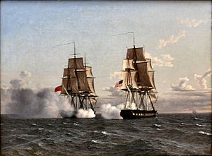 Kamp mellem den engelske fregat Shannon og den amerikanske fregat Chesapeak.jpg