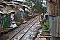 Kibera Slum Railway Tracks Nairobi Kenya July 2012
