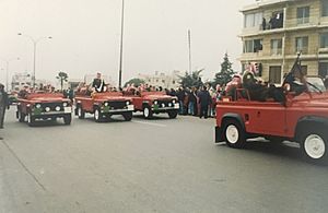King Hussein funeral in Amman motorcade