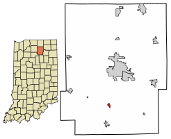 Location of Claypool in Kosciusko County, Indiana