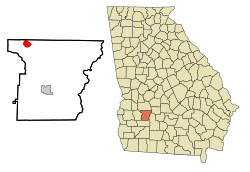Location in Lee County and the state of Georgia