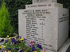 Llandyssil War Memorial - the 1914-18 War