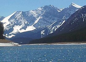 Lower Kananaskis Lake with Mount Foch and Sarrail