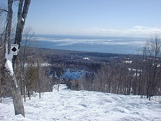 Upper Grizzly run on Moose Mountain,overlooking Lake Superior.