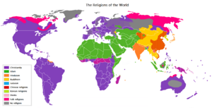 Major religions distribution