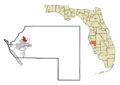 Manatee County Florida Incorporated and Unincorporated areas Memphis Highlighted
