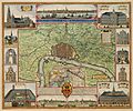Marchionatus Sacri Romani Imperii - Antwerpen, het markgraafschap en de belangrijkste gebouwen (Claes Jansz. Visscher, 1624)
