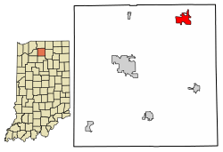 Location of Bremen in Marshall County, Indiana.