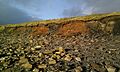 Mine spoil with iron waste at Stevenston dunes