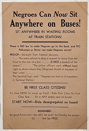 Montgomery Improvement Association, flyer on bus desegregation, c. 1956 (NYPL)