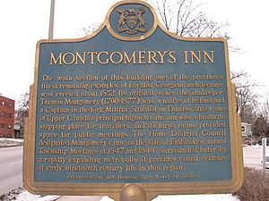 Montogomery's Inn plaque