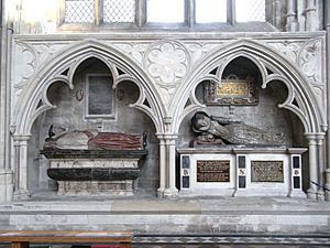 Monuments to John Doddridge and Dorothy Bampfield, Exeter Cathedral, Exeter, UK - 2013