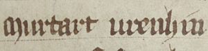 Muirchertach Ua Briain (Oxford Bodleian Library MS Jesus College 111, folio 63r)