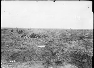 NZ artillery in action, 12 October 1917