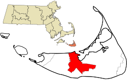 Location in Nantucket County and the state of Massachusetts.