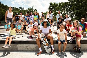 Nike Go Play Day - Skate Kitchen and Quell skateboarding meet up hosted by Leo Baker