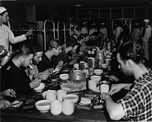 POW Survivors From U-352 Eating Lunch