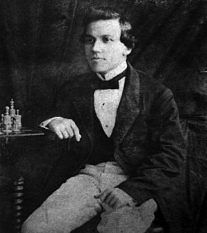 Classic Chess game: Paul Morphy vs Schrufer : Paris (1859