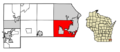 Racine County Wisconsin Incorporated and Unincorporated areas Mount Pleasant Highlighted