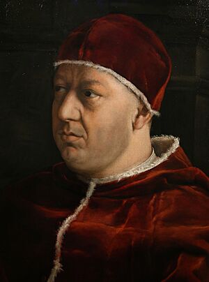 Raffaello, ritratto di papa leone X tra i cardinali luigi de' rossi e giulio de' medici, 1518, 03