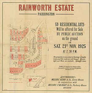 Rainworth Estate, Paddington, map 1925
