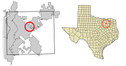Location of Mobile City in Rockwall County, Texas