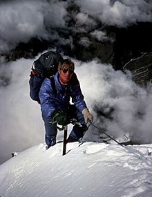 Fischer on the Annapurna Fang (Varaha Shikhar) in 1984