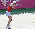 Sharapova hitting backhand