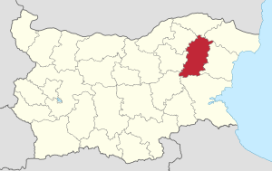 Location of Shumen Province in Bulgaria