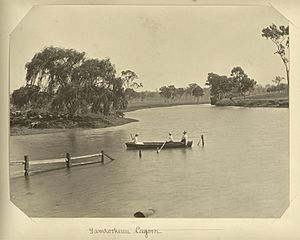 StateLibQld 2 232906 Rowing on Tamrookum Lagoon in the Beaudesert Shire