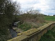 The River Wiske flowing under the old A167 bridge - geograph.org.uk - 154482