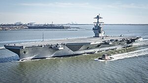 USS Gerald R. Ford (CVN-78) underway on 8 April 2017