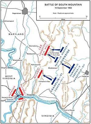 US ARMY MARYLAND CAMPAIGN MAP 3 (SOUTH MOUNTAIN)