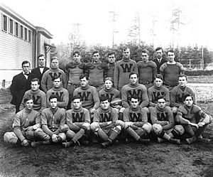 University of Washington football team, 1908, with coach Gil Dobie, Seattle (CURTIS 911)