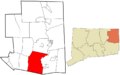 Windham County Connecticut incorporated and unincorporated areas Canterbury highlighted