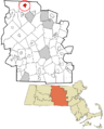 Worcester County Massachusetts incorporated and unincorporated areas Winchendon (CDP) highlighted