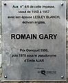 2016-03-19 - Plaque Romain Gary 01