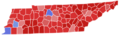 2020 United States Senate election in Tennessee results map by county